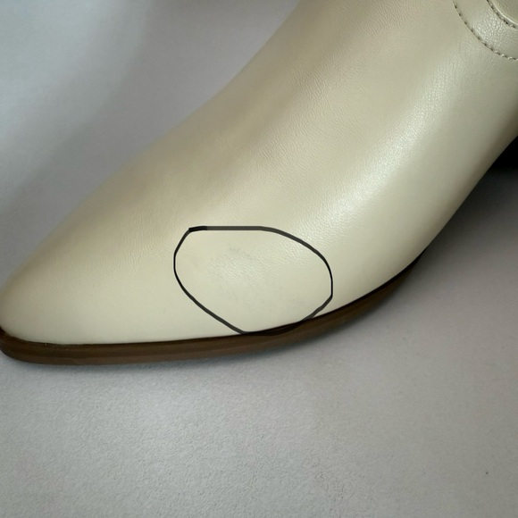 American Eagle Western Cowgirl Mid Calf Boots Off White Cream Size 8 NEW - Picture 9 of 9